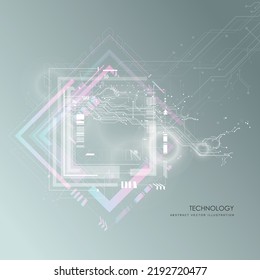 Schalttafel   futuristische technologische Prozesse, digitale Technologie, Hintergrund, Vektorgrafik  