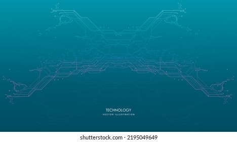 Circuit board   futuristic  technological processes  digital technology background  vector illustration  