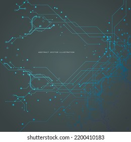 Circuit board   futuristic  technological processes  digital technology background  vector illustration  