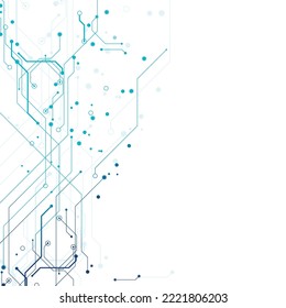 Circuit board futuristic technological processes digital technology background vector illustration