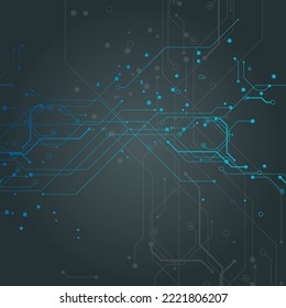 Circuit board futuristic technological processes digital technology background vector illustration