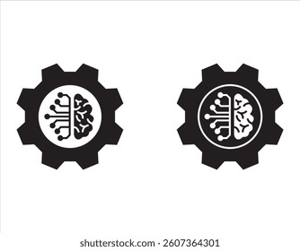 Circuit board with gear icon,Smart AI Cogwheel engineering technology concept,Digital technology. Vector illustrationFor your website,logo,app, UI design.