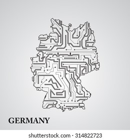 Circuit board Germany eps 10, vector elegant illustration