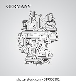 Circuit board Germany eps 10, vector elegant illustration