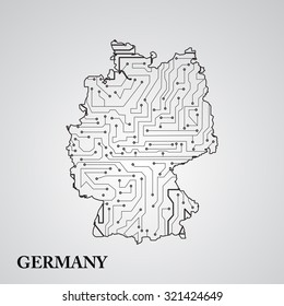 Circuit board Germany eps 10, vector elegant illustration