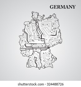 Circuit board Germany eps 10, vector elegant illustration