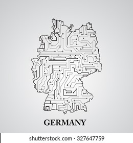 Circuit board Germany eps 10, vector elegant illustration