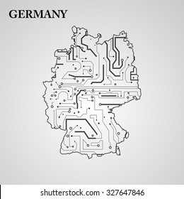 Circuit board Germany eps 10, vector elegant illustration