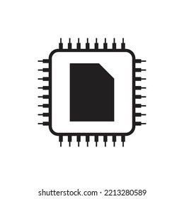 Circuit board GPU, cpu, chip icon design. vector illustration, isolated on white background