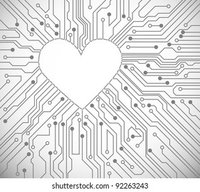 Circuit board with in heart shape pattern