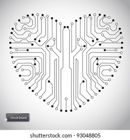 Circuit board with in heart shape pattern