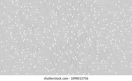 Circuit Board Hi Technology Grayscale Color Tone Pattern Vector Background