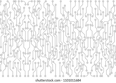 Circuit Board Hi Technology Grayscale Color Tone Pattern Vector Background