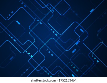 Circuit board. High-tech technology background