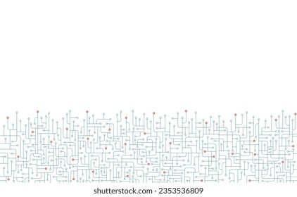 Circuit board. High-tech technology background. Cyber connection electronic. Networking connections background