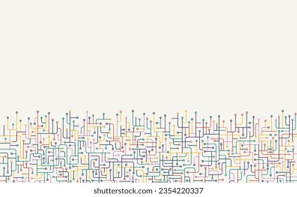 Circuit board. High-tech technology background. Cyber connection electronic. Networking connections background
