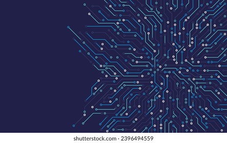 Tarjeta de circuitos. Antecedentes en tecnología de alta tecnología. Ciberconexión electrónica. Fondo de conexiones de red