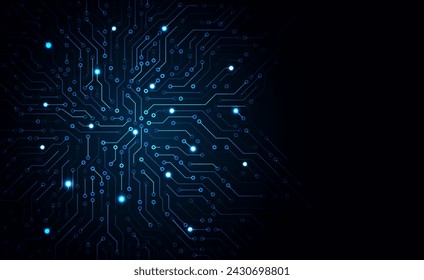 Circuit board. High-tech technology background. Cyber connection electronic. Networking connections background