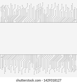 Circuit board, high-tech technology banner, background texture. Circuit board concept vector illustration