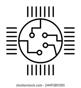 Icono de placa de circuitos. El diseño se puede utilizar para el Web y el App móvil. Ilustración vectorial

