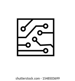 circuit board icon design template. Trendy style, vector eps 10