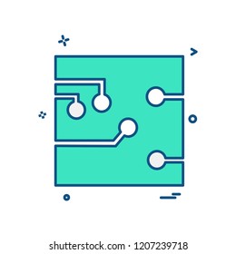 Circuit board icon design vector