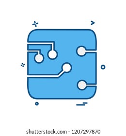Circuit board icon design vector