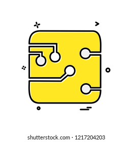 Circuit board icon design vector