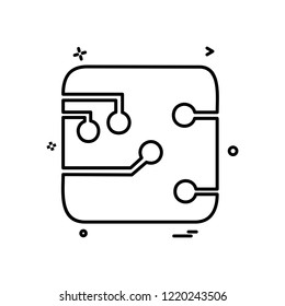 Circuit board icon design vector