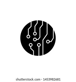 Circuit board icon design vector template