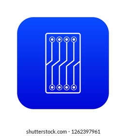 Circuit board icon digital blue for any design isolated on white vector illustration