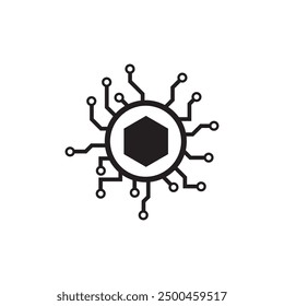 Circuit board icon element design