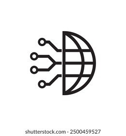Circuit board icon element design