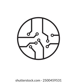 Circuit board icon element design