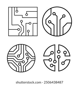 Circuit board icon element design