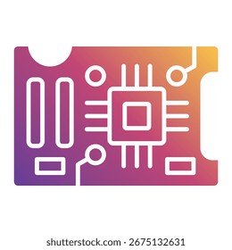Circuit Board Icon Element For Design
