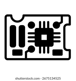 Schaltungsplatinen-Icon-Element für Design