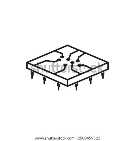 Circuit board icon element design