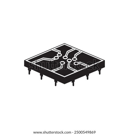 Circuit board icon element design
