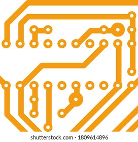 Icono de la placa de circuito. Diseño de color plano. Ilustración vectorial.
