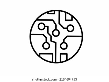 circuit board icon isolated on white background