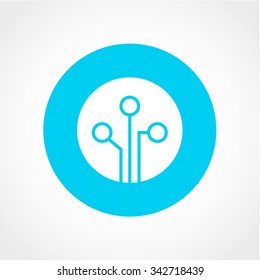 Circuit board Icon Isolated on White Background