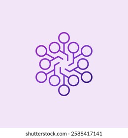 Circuit board icon logo design