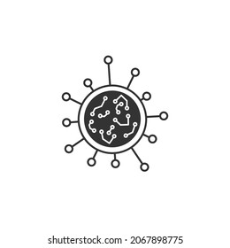 icono de la tarjeta de circuitos, tecnología de ingeniería de logotipos, microchip, hardware eléctrico, símbolo de encuesta web de línea delgada sobre fondo blanco - ilustración de vector de trazo editable