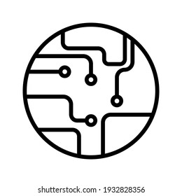 circuit board icon. on white background. vector illustration eps 10