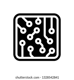 Circuit board icon symbol vector. on white background
