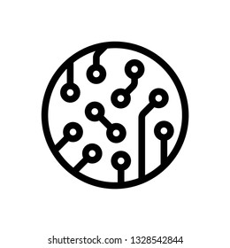 Circuit board icon symbol vector. on white background