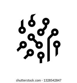 Circuit board icon symbol vector. on white background