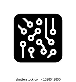 Circuit board icon symbol vector. on white background