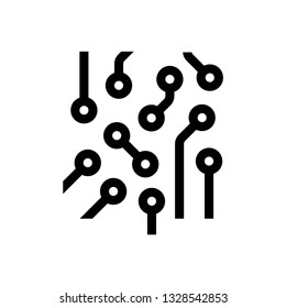 Circuit board icon symbol vector. on white background